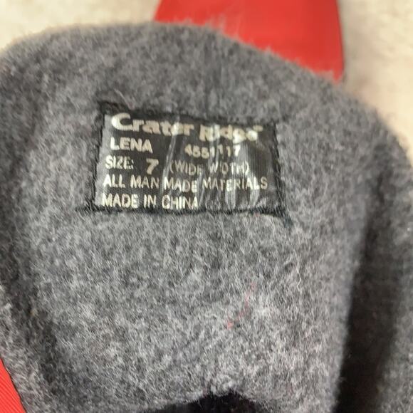 Vintage Crater Ridge Lena red ankle cinch boots, 7W - Picture 7 of 7